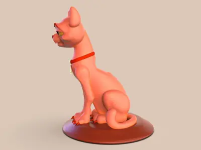 Pink cat Free 3D print model