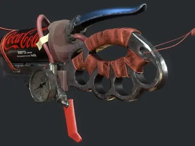 Coke Knife Low-poly 3D model