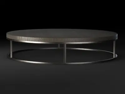 RH Nicholas Round Side and Coffee Modern Tables Free 3D model