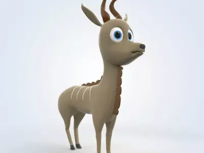 Cartoon Kudu 3D model