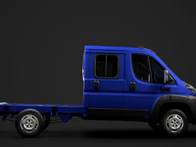 Ram Promaster Cargo Chassis Truck Crew Cab 3450 WB 2019 3D model