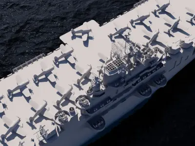 USS CV-9 Essex 3D model