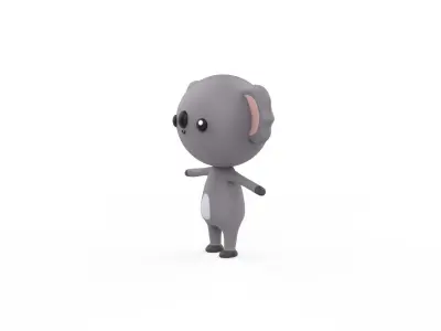 Stylized Character 001 Koala Low-poly 3D model