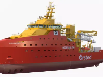 Wind Farm Support Vessel Edda Passat 3D model