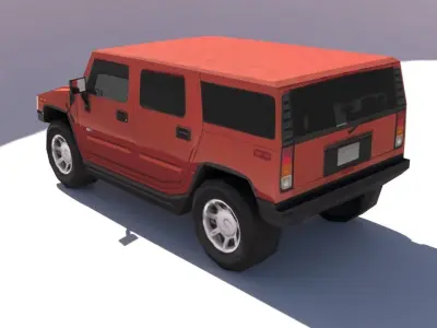 Hummer Lowpoly Low-poly 3D model