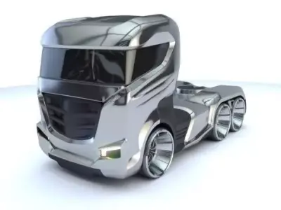 Tesla Semi Truck Future Concept 3d model Vray Corona 3D model