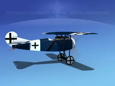 Fokker DVIII V03 3D model