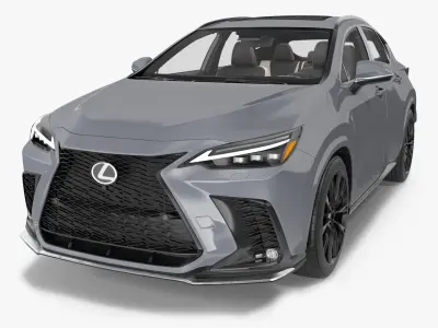 2024 Lexus NX Hybrid Grey 3D model