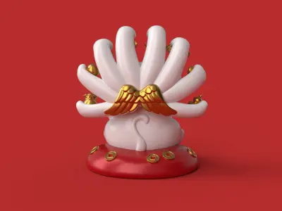 Thousand Hands Fortune Cat 3D model