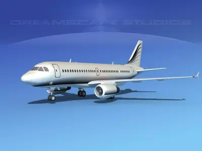 Airbus A319 Corporate 3 3D model