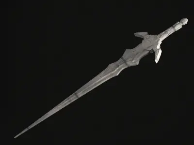 20 swords basemesh lowpoly vol01 Low-poly 3D model