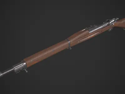 M1903 Springfield Rifle Low-poly 3D model
