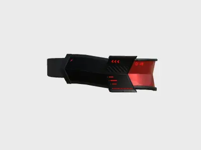 SciFi Glasses C02 Black Red - Character Design Fashion Low-poly 3D model