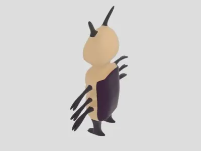  Cartoon Bug  Low-poly 3D model