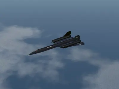 SR-71 Blackbird 3D Model Low-poly 3D model