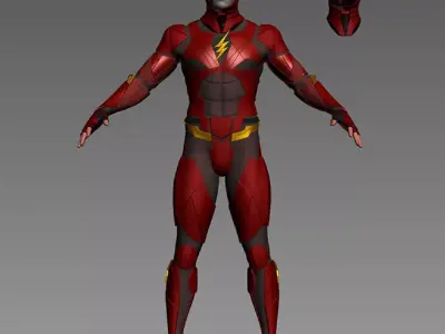 The Flash Justice League Full Body Armor Suit 3D Print Files 3D print model
