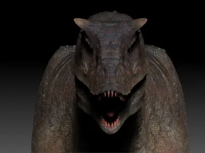 Dinosaur Carnotaurus SCULPT Project 3D model