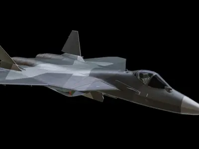 Sukhoi Su-57 Low-poly 3D model
