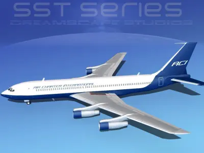 Boeing 707-320 SS Air Charter Intl 3D model