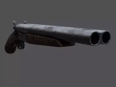 Old shotgun 3D model