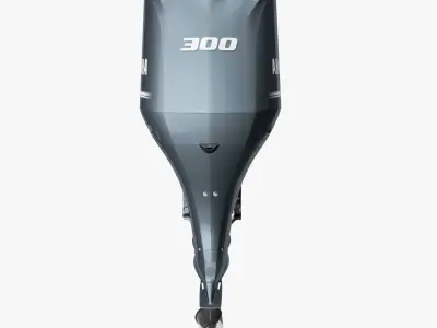 Yamaha Four Stroke 300hp V6 Outboard Motor 3D model