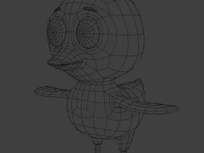 Baby Duck - Stylized 3D Model Low-poly 3D model