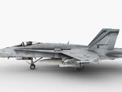 FA - 18C Super Hornet - Element 3D 3D model