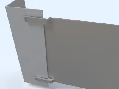 Cladding helping hand aluminium bracket Low-poly 3D model