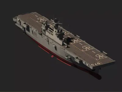 Chinese Navy Type 075 Amphibious Helicopter Assault Ship 3D model