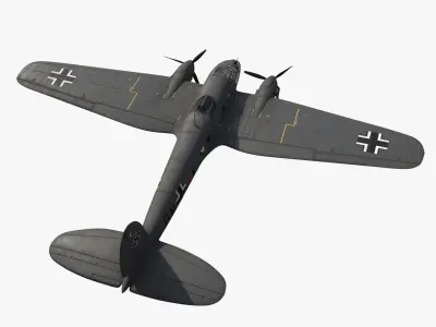 Heinkel He 111 6N-CK Low-poly 3D model