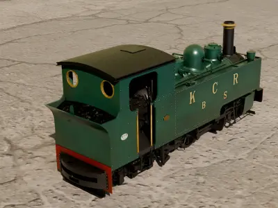 KCR 0-4-4T WG Bagnall loco Low-poly 3D model
