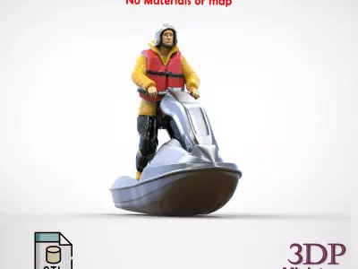 N11 Captain Royal National Lifeboat Institution RNLI Rescue crew 3D print model