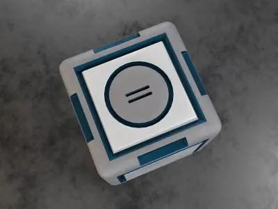 Sci-Fi Cube Free low-poly 3D model