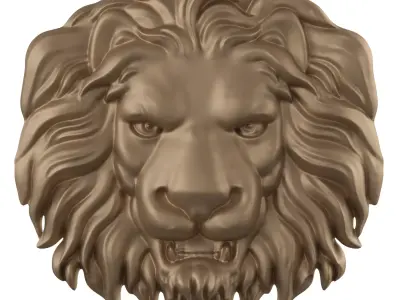 lion head wall decorative Free 3D model