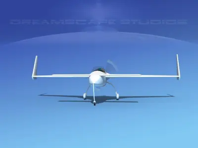 Rutan VariEze White Livery 3D model