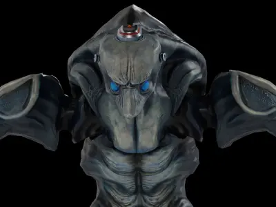 Alien Low-poly 3D model 13