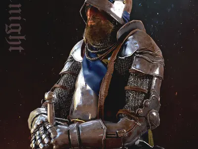 Knight  Character Male Low-poly 3D model