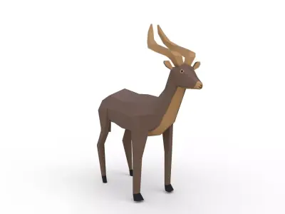 Antelope Low-poly 3D model