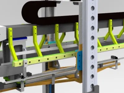 Cantilever multi-axis manipulator 3D model