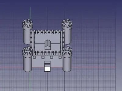 Small Castle squared base 3D print model