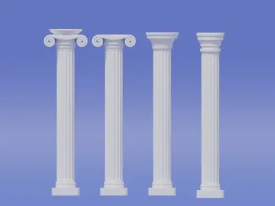 Greek and Roman Columns 3D model