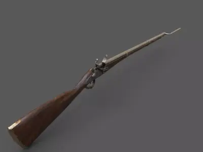 Napoleonic French Weapon 1777 Low-poly 3D model