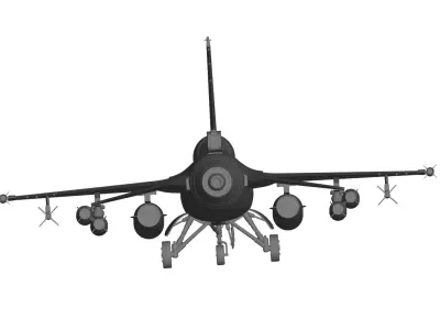 F-16 Fighting Falcon variants 3D model