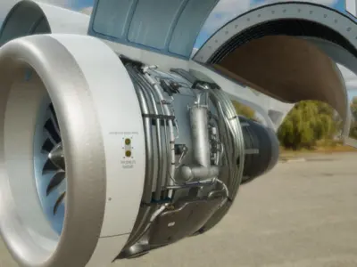 turbine engine A320 Neo Low-poly 3D model