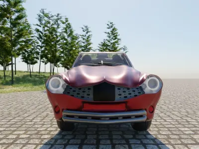 SUV based on ML 63 AMG with 1950s Style Rigged Free 3D model