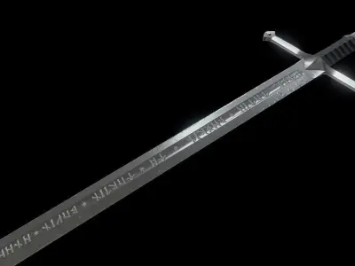 Narsil or Anduril sword LowPoly Low-poly 3D model