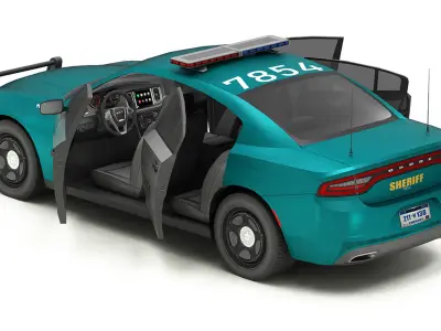 Police-Car police car Free low-poly 3D model