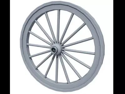 Classic Carriage Wheel 3D model