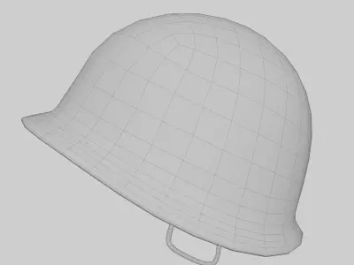 US M1 Helmet ruined Low-poly 3D model