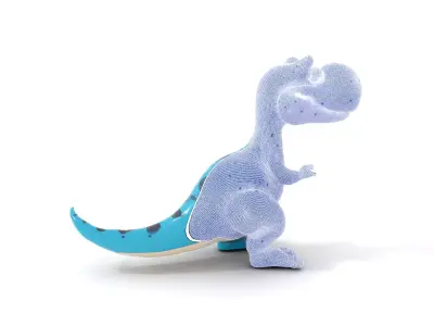 Playful Blue Dino model pack Low-poly 3D model